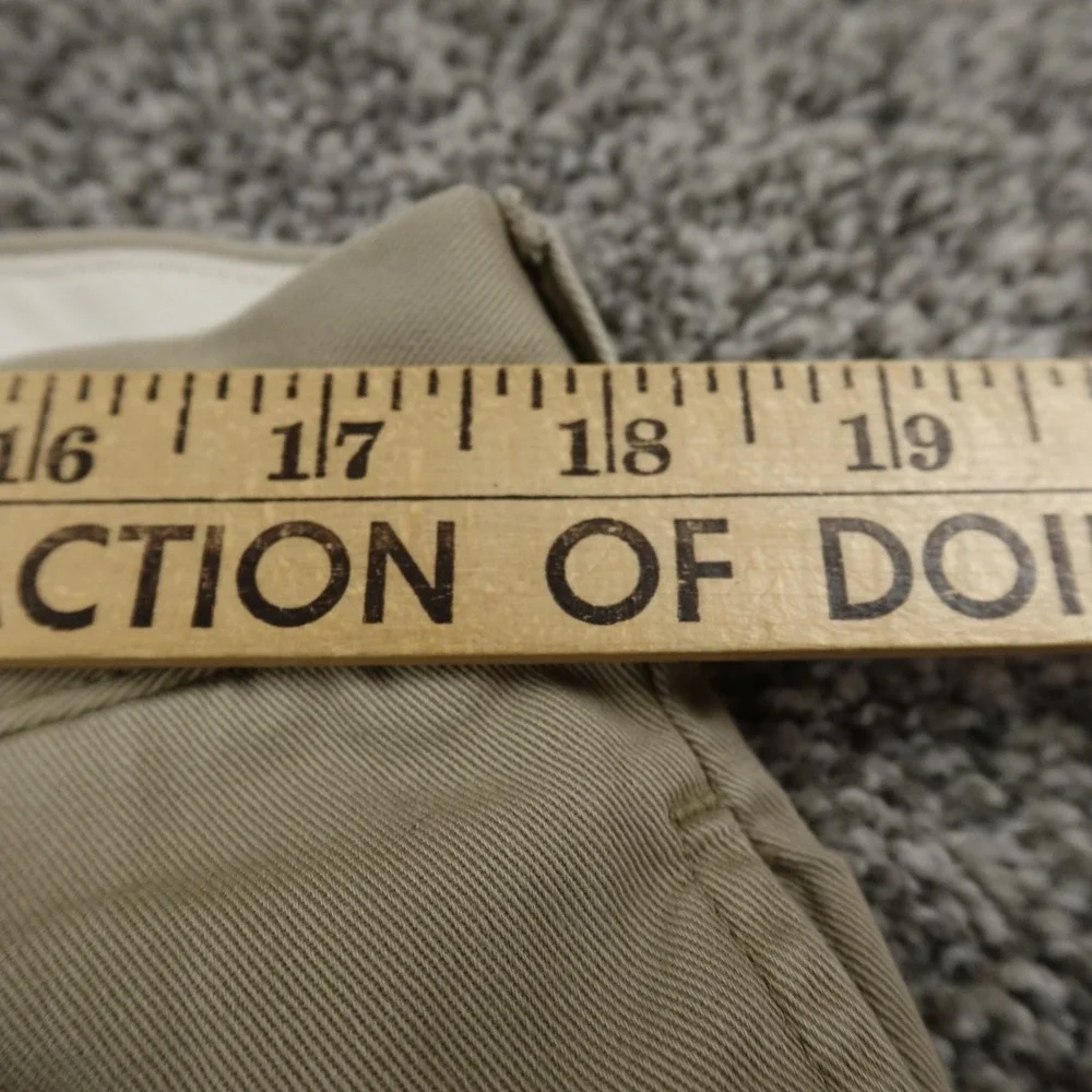 VTG Polo Ralph Lauren Pants Mens 36X32 Brown Beige Chino Trouser Pleated Preppy‎